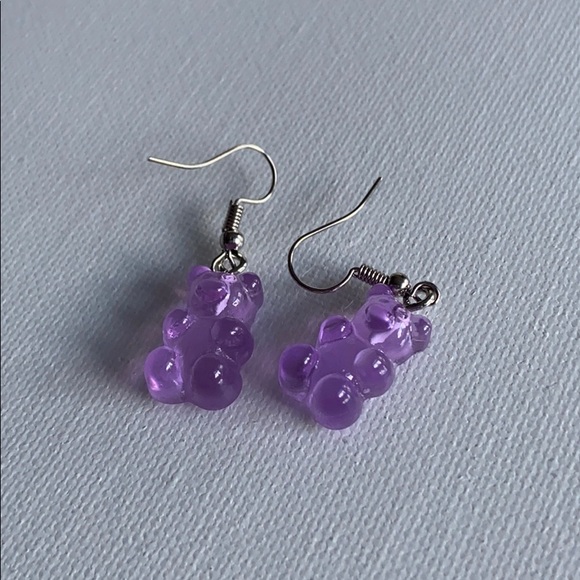 Other - Purple gummy bear dangle earrings